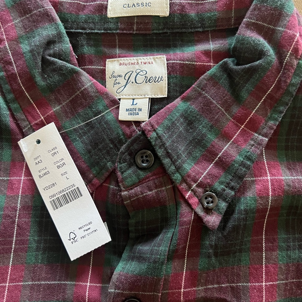 J Crew men’s classic Oxford NWT
